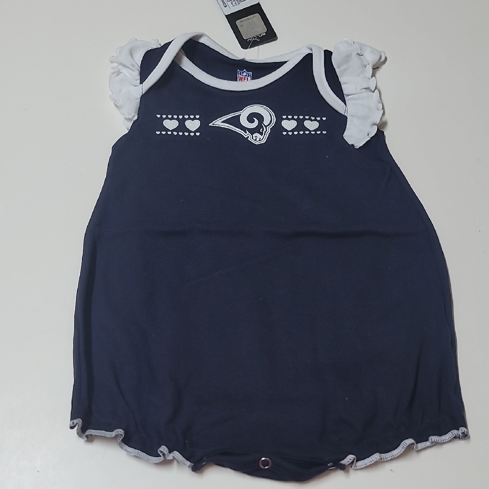 NWT NFL RAMS Navy and White Kids Bodysuit 🏈